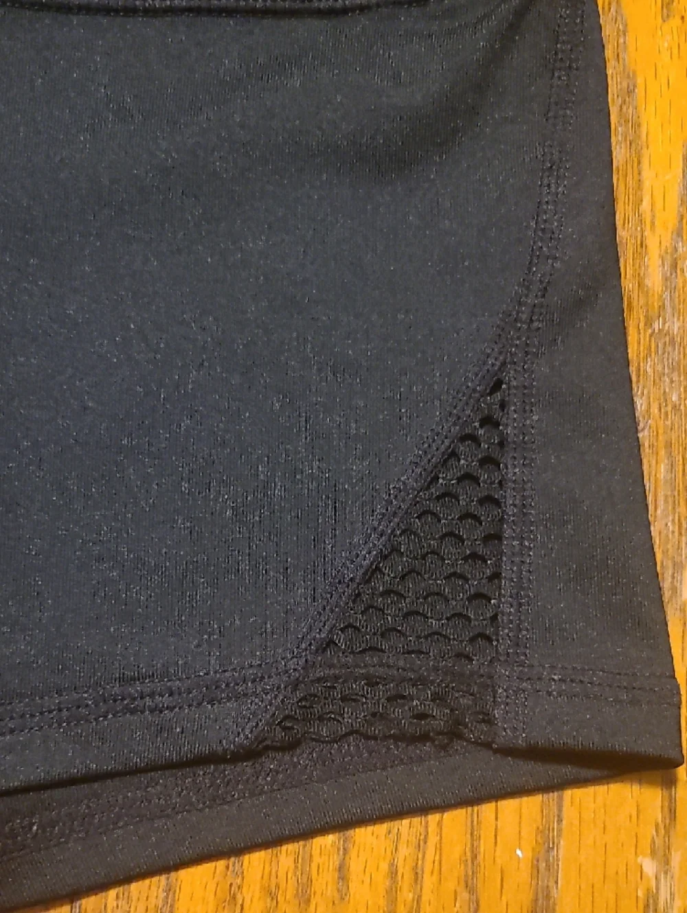 Zella Black High-Rise Bike Shorts with Mesh Panels - Girl's Medium